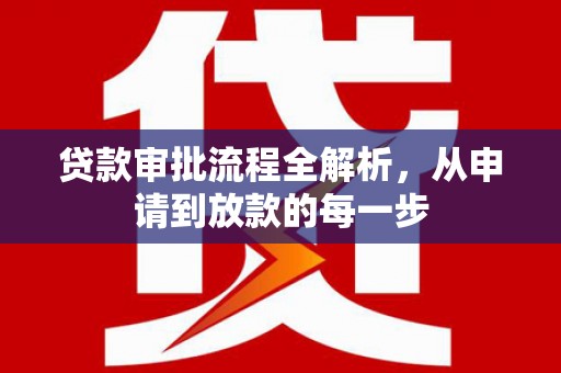 沧县贷款审批流程全解析，从申请到放款的每一步