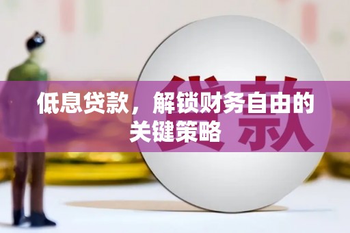 沧县低息贷款，解锁财务自由的关键策略