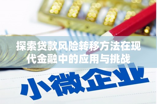 沧县探索贷款风险转移方法在现代金融中的应用与挑战