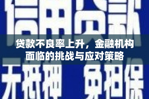沧县贷款不良率上升，金融机构面临的挑战与应对策略