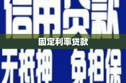 沧县固定利率贷款