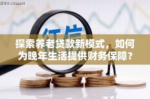 沧县探索养老贷款新模式，如何为晚年生活提供财务保障？