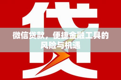 沧县微信贷款，便捷金融工具的风险与机遇