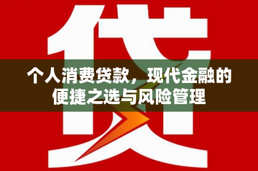 沧县个人消费贷款，现代金融的便捷之选与风险管理