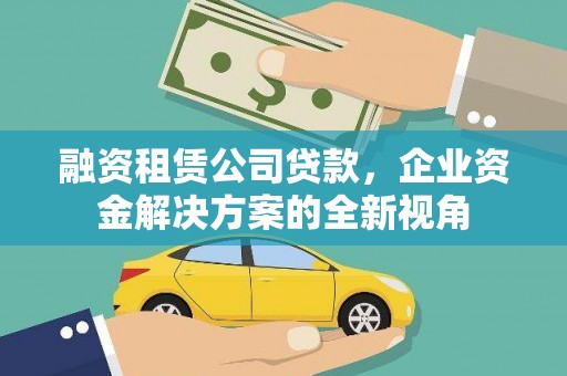 沧县融资租赁公司贷款，企业资金解决方案的全新视角
