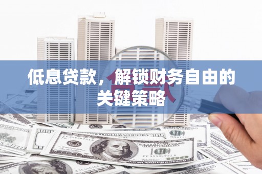 沧县低息贷款，解锁财务自由的关键策略