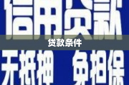 沧县贷款条件