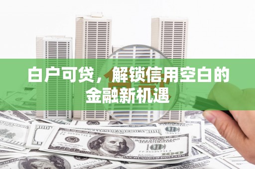沧县白户可贷，解锁信用空白的金融新机遇