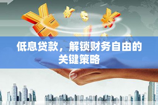 沧县低息贷款，解锁财务自由的关键策略