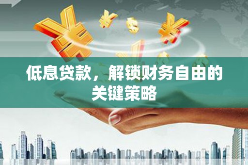 沧县低息贷款，解锁财务自由的关键策略