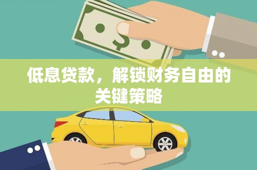 沧县低息贷款，解锁财务自由的关键策略