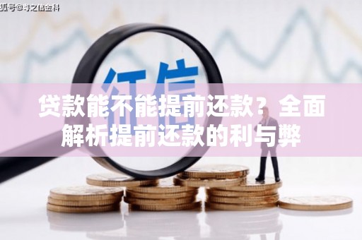 沧县贷款能不能提前还款？全面解析提前还款的利与弊
