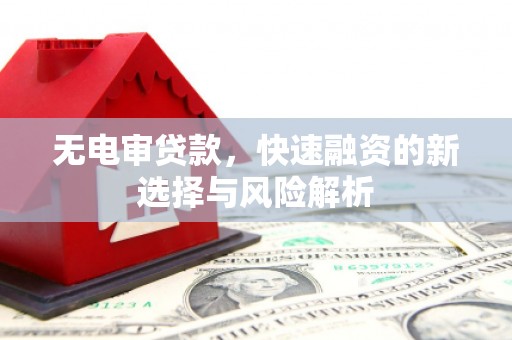 沧县无电审贷款，快速融资的新选择与风险解析
