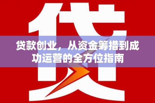 沧县贷款创业，从资金筹措到成功运营的全方位指南