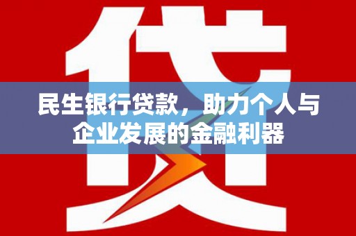 沧县民生银行贷款，助力个人与企业发展的金融利器