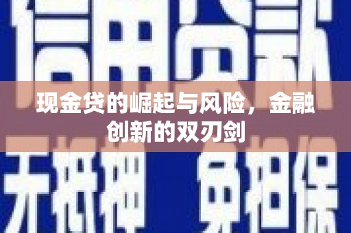 沧县现金贷的崛起与风险，金融创新的双刃剑