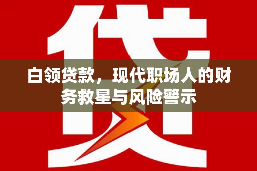 沧县白领贷款，现代职场人的财务救星与风险警示