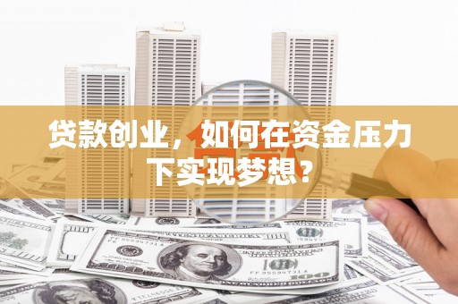 沧县贷款创业，如何在资金压力下实现梦想？