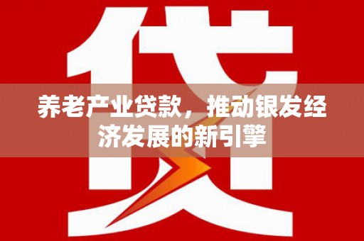 沧县养老产业贷款，推动银发经济发展的新引擎