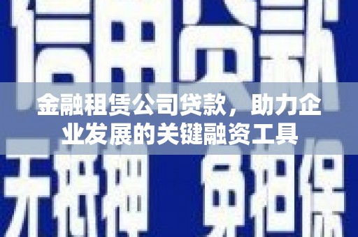 沧县金融租赁公司贷款，助力企业发展的关键融资工具