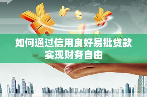 沧县如何通过信用良好易批贷款实现财务自由