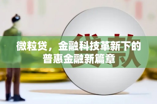 沧县微粒贷，金融科技革新下的普惠金融新篇章
