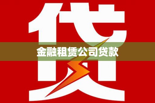 沧县金融租赁公司贷款