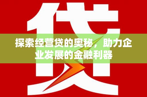 沧县探索经营贷的奥秘，助力企业发展的金融利器
