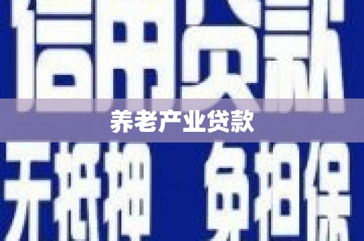沧县养老产业贷款