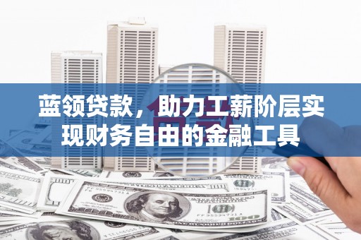 沧县蓝领贷款，助力工薪阶层实现财务自由的金融工具
